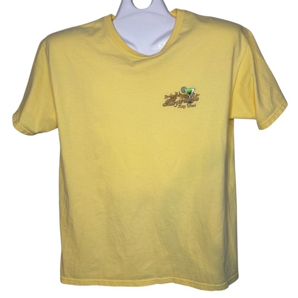 Margaritaville Mens Shirt Large It's 5 O'Clock Somewhere Key West Yellow